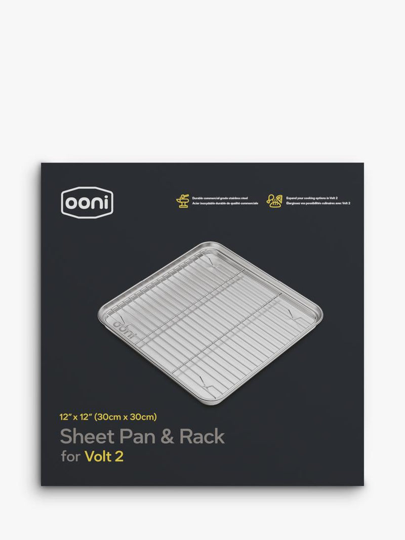 Ooni stainless steel sheet pan and rack 30cm - British product