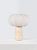 John Lewis travertine pumpkin table lamp stone base - British product
