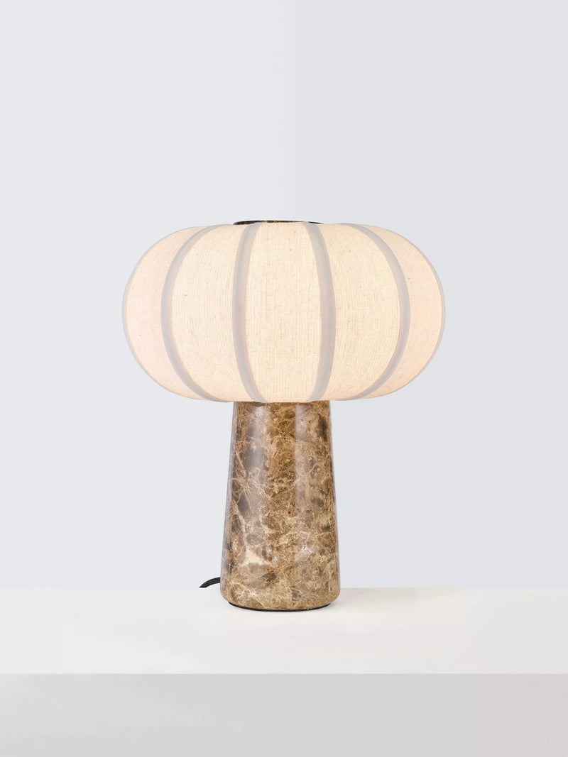John Lewis pumpkin shade marble base table lamp 35cm, UK version