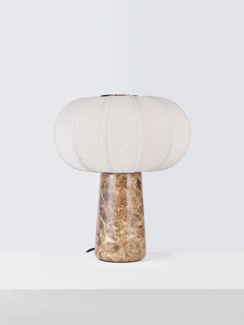 John Lewis pumpkin shade marble base table lamp 35cm, UK version