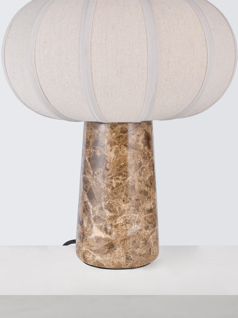 John Lewis pumpkin shade marble base table lamp 35cm, UK version
