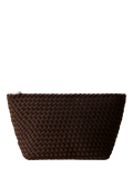 NAGHEDI Portofino large cosmetic pouch in chocolate, imported from the UK