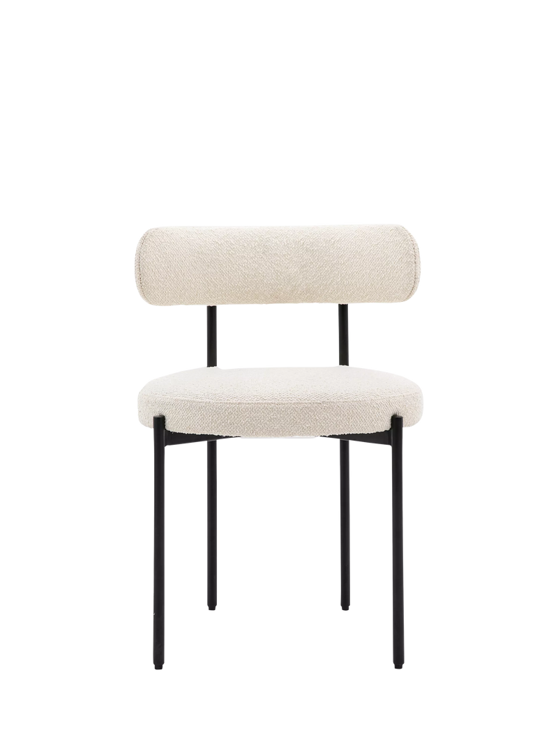 Gallery Direct Aveley dining chair set of two vanilla colour, UK version