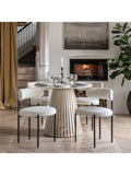 Gallery Direct Aveley dining chair set of two vanilla colour, UK version