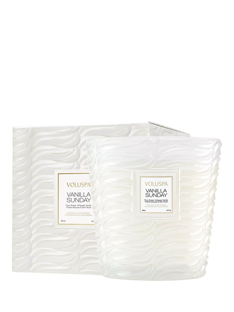 Voluspa Vanilla Sunday 3-wick scented candle (British brand)