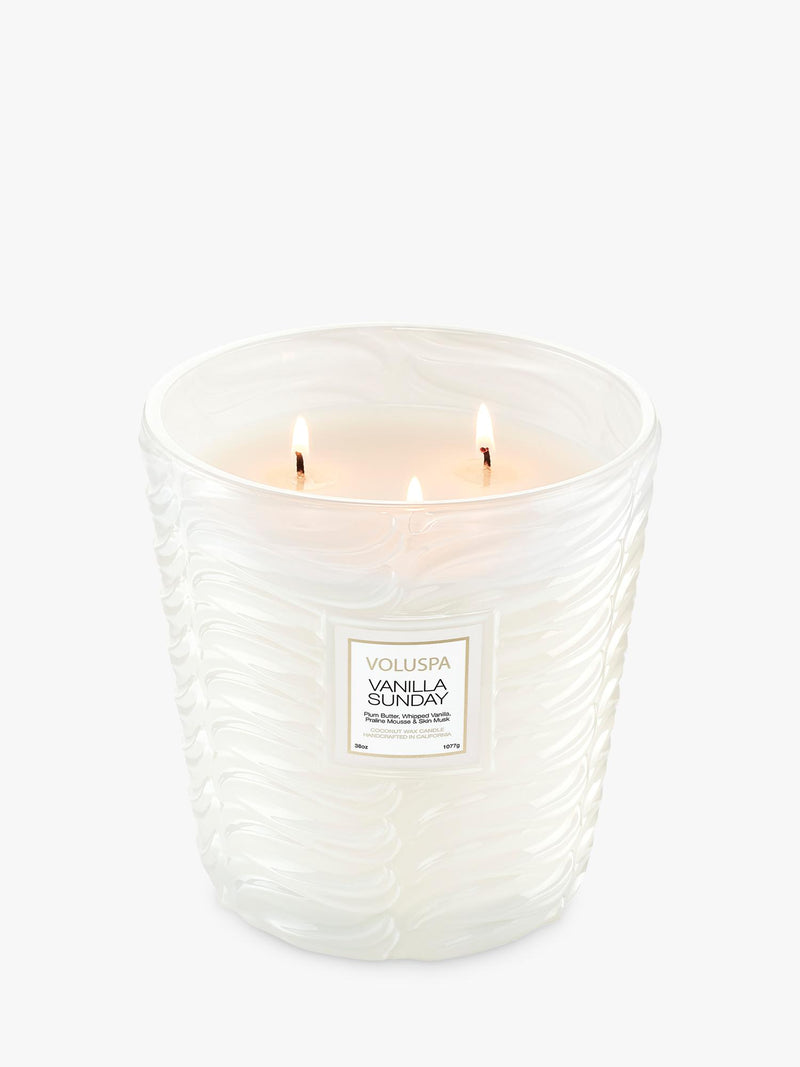 Voluspa Vanilla Sunday 3-wick scented candle (British brand)