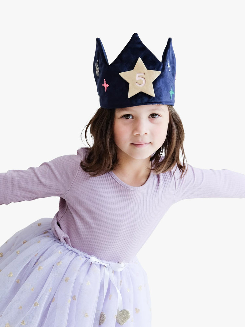 Mimi & Lula kids velvet birthday crown (British brand)