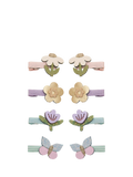 Mimi & Lula mini hair clips flower butterfly design pack of 8 (British brand)