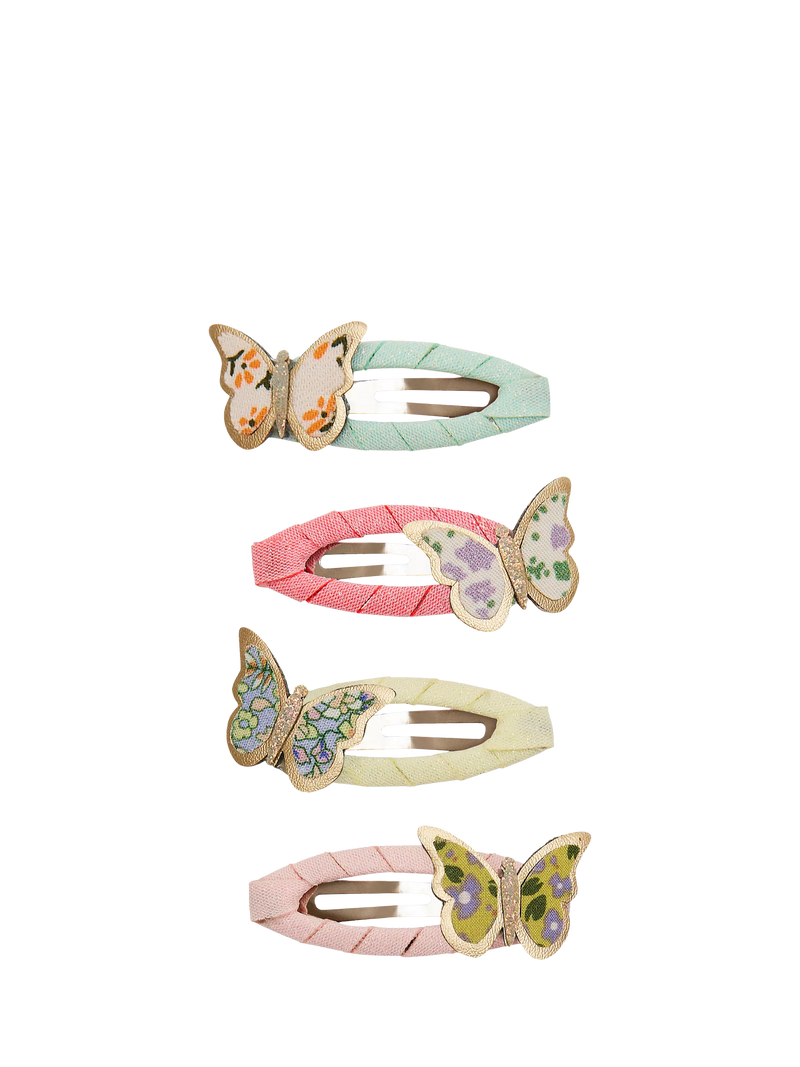 Mimi & Lula floral butterfly hair clips pack of 4 (British brand)