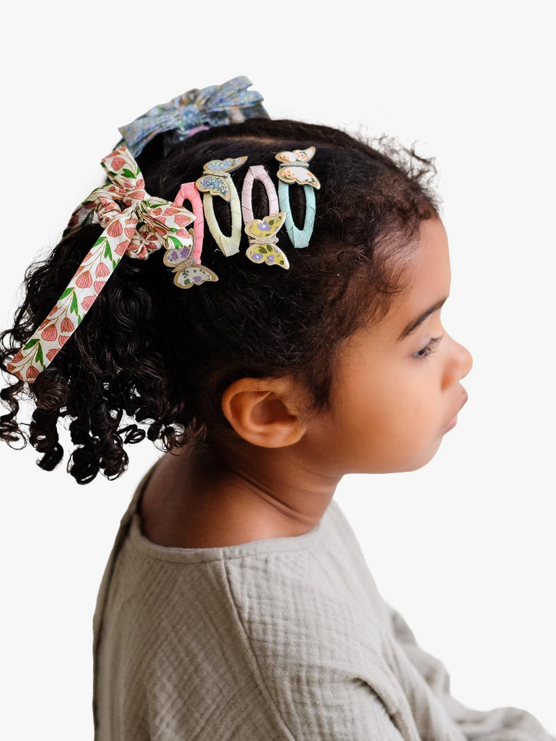 Mimi & Lula floral butterfly hair clips pack of 4 (British brand)