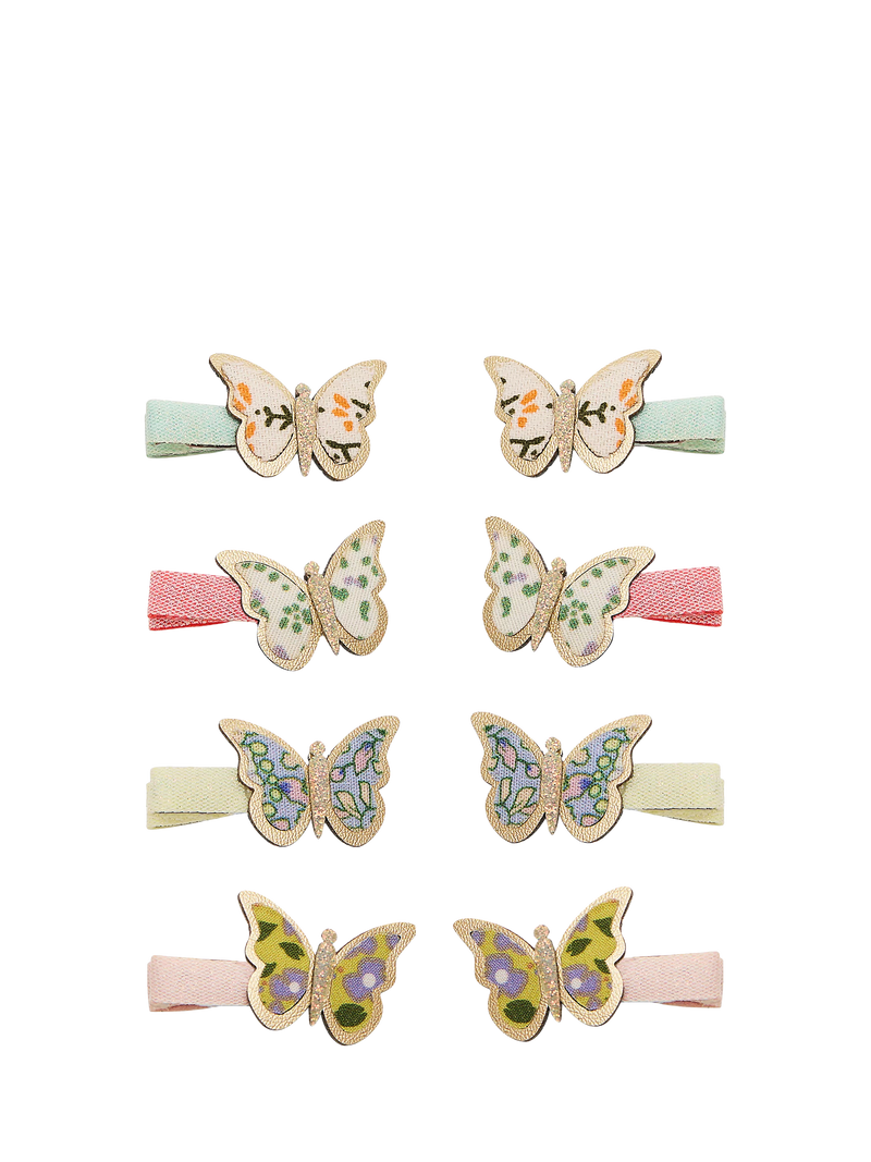 Mimi & Lula floral butterfly hair clips 8-pack - British product