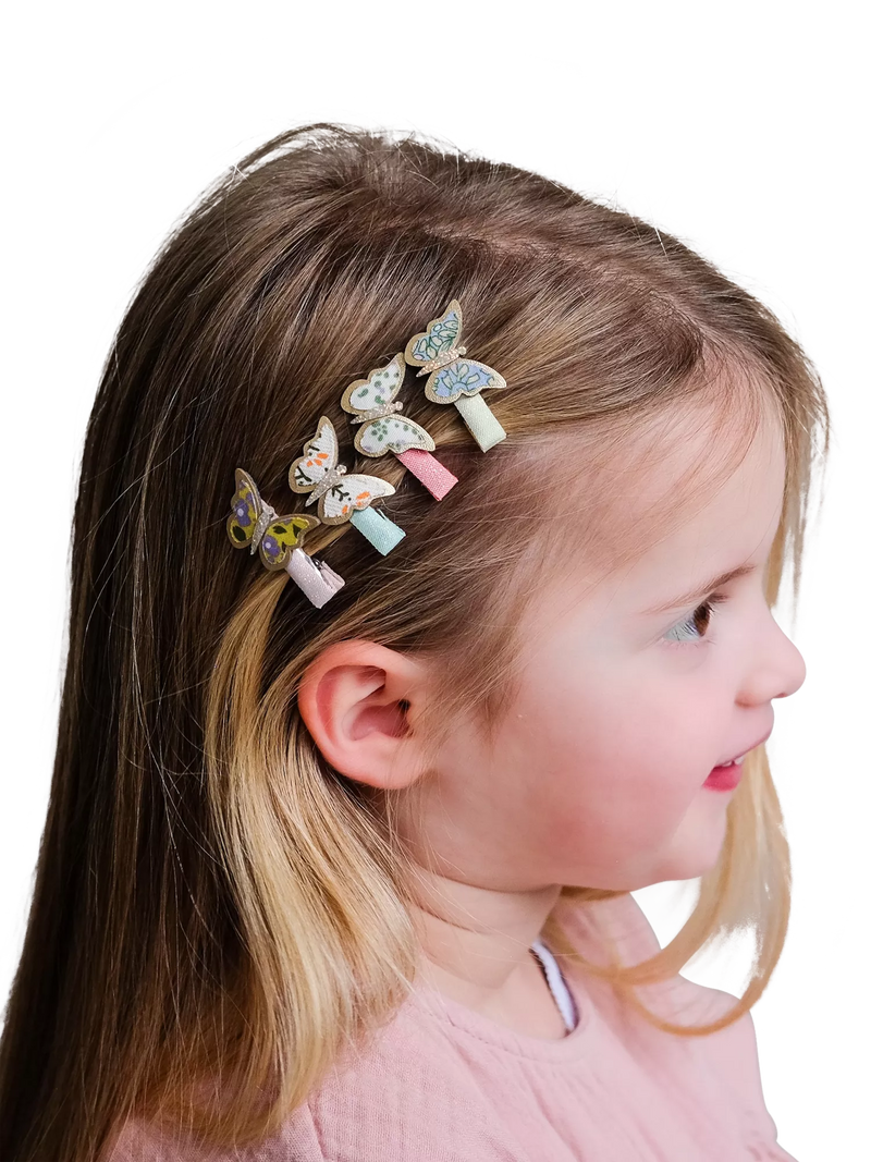 Mimi & Lula floral butterfly hair clips 8-pack - British product
