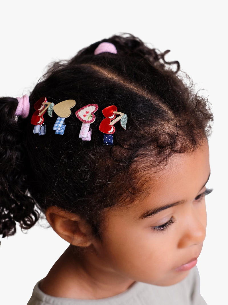 Mimi & Lula cherry hair clips pack of 8, imported from the UK