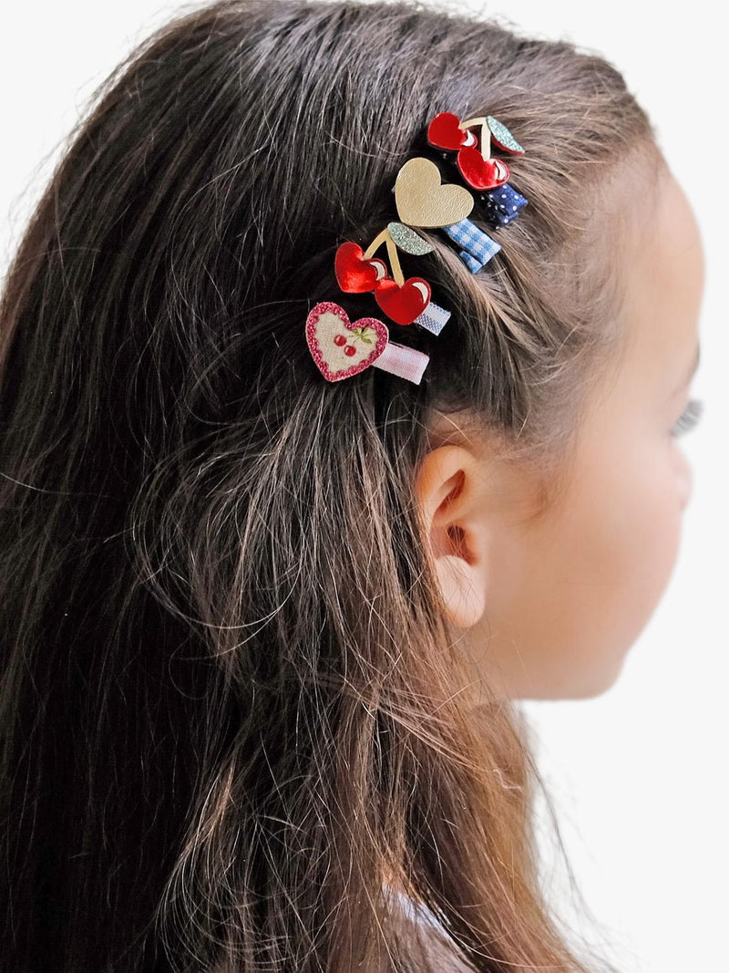 Mimi & Lula cherry hair clips pack of 8, imported from the UK