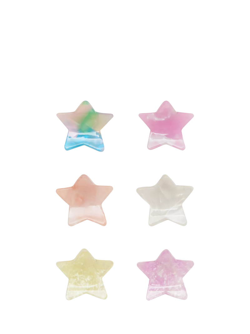 Mimi & Lula mini star claw clips pack of 6 multi, UK version