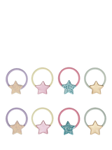 John Lewis Mimi & Lula Kids' Mini Star Hair Ties, Pack of 8, Multi- Buy online at McGrocer
