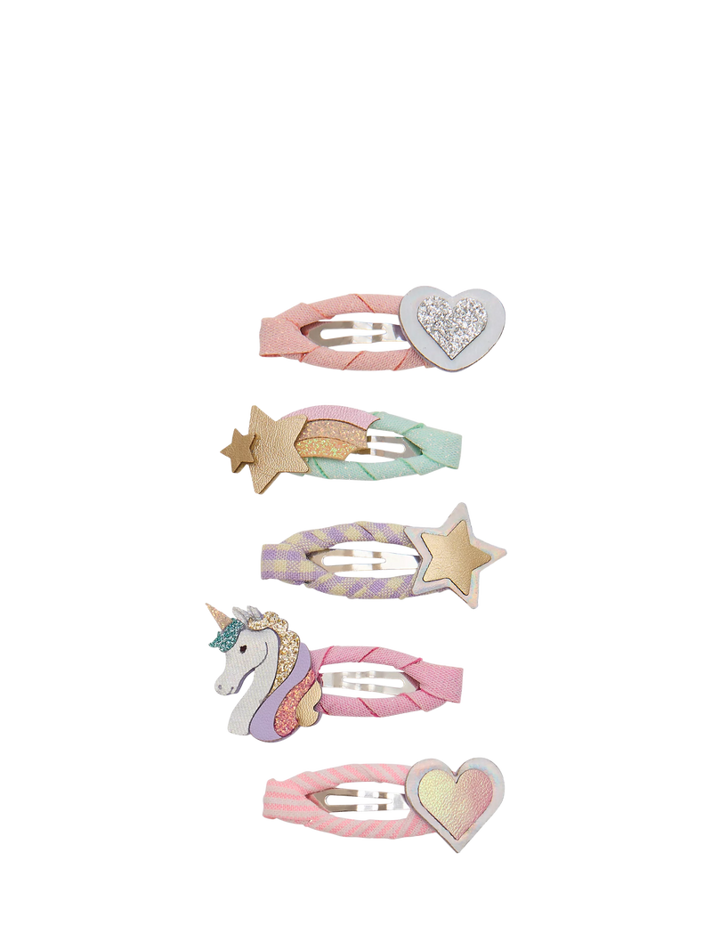 Mimi & Lula unicorn hair clips pack of 5 - British product