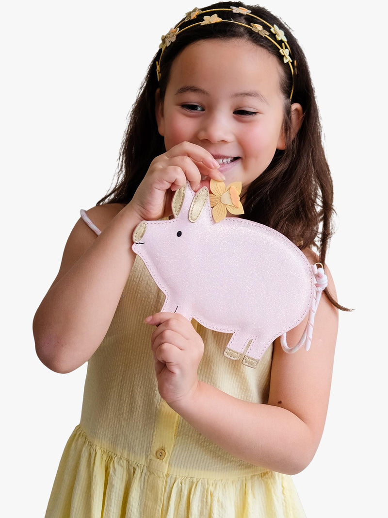 Mimi & Lula kids pig bag pink cross-body, UK version
