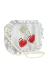 John Lewis Mimi & Lula Kids' Striped Cherry Cross Body Bag, Blue, 12x17x6cm- Buy online at McGrocer