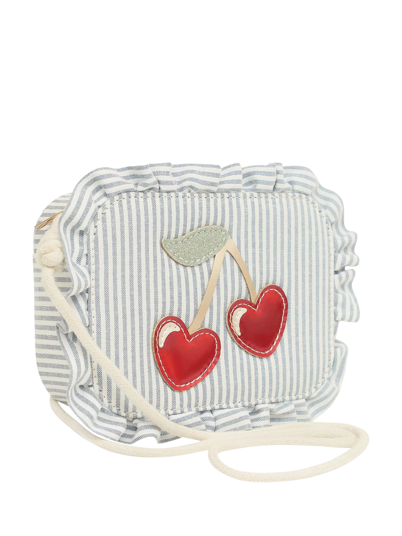 Mimi & Lula striped cherry bag blue, imported from the UK