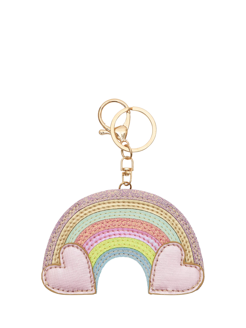 Mimi & Lula rainbow heart keyring 10cm (British brand)