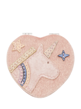 John Lewis Mimi & Lula Kids' Heart Unicorn Pocket Mirror, Pink Multi- Buy online at McGrocer