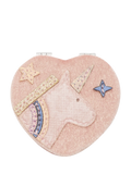 Mimi & Lula pink heart unicorn pocket mirror (British brand)