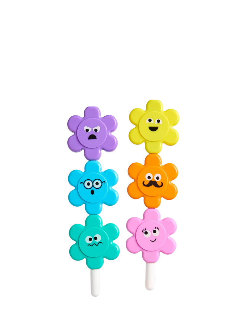 Tinc flower stacking highlighter pens set of 6 (British brand)