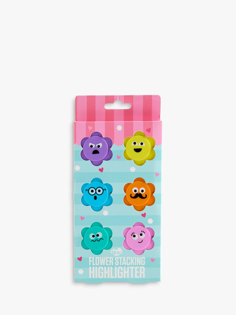 Tinc flower stacking highlighter pens set of 6 (British brand)