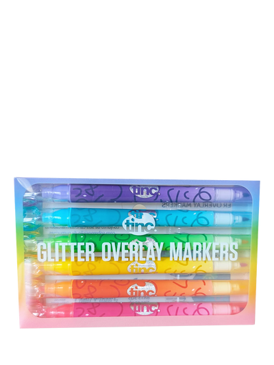 John Lewis Tinc Overlay Glitter Marker Pens, Set of 6- Buy online at McGrocer