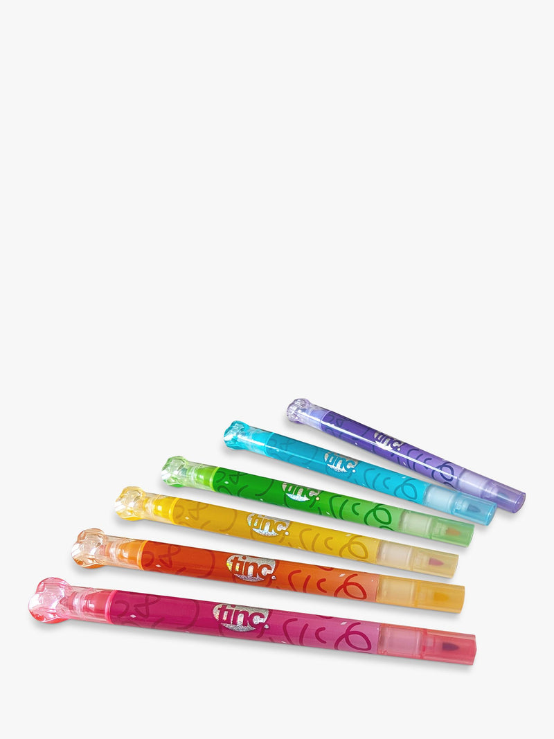 Tinc multi glitter marker pens set of 6 - British product