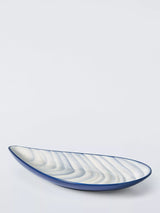 John Lewis John Lewis Mussel Stoneware Platter, Blue, 31cm- Buy online at McGrocer