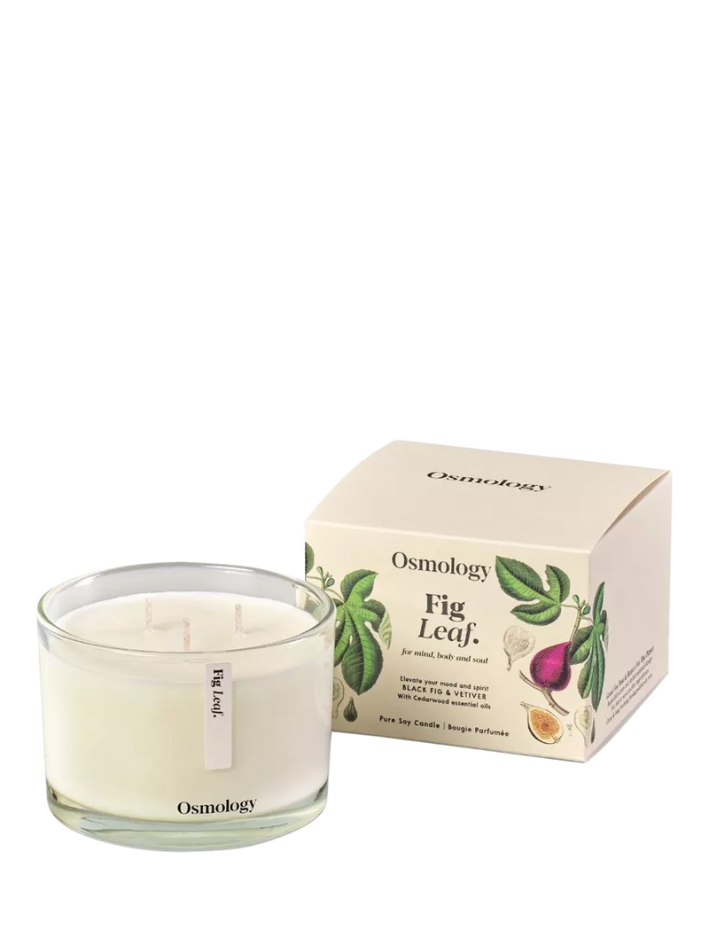 Osmology by Aery Fig Leaf three wick candle 1.1kg, imported from the UK