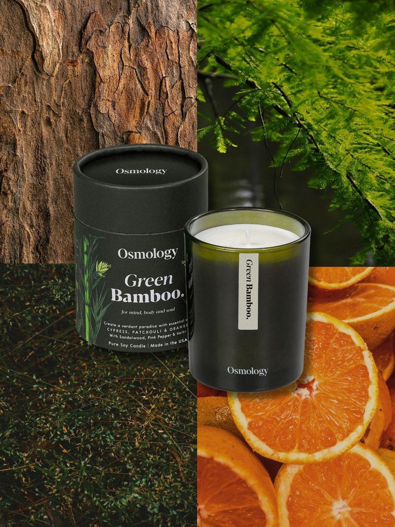 Osmology by Aery green bamboo scented candle 200g (British brand)