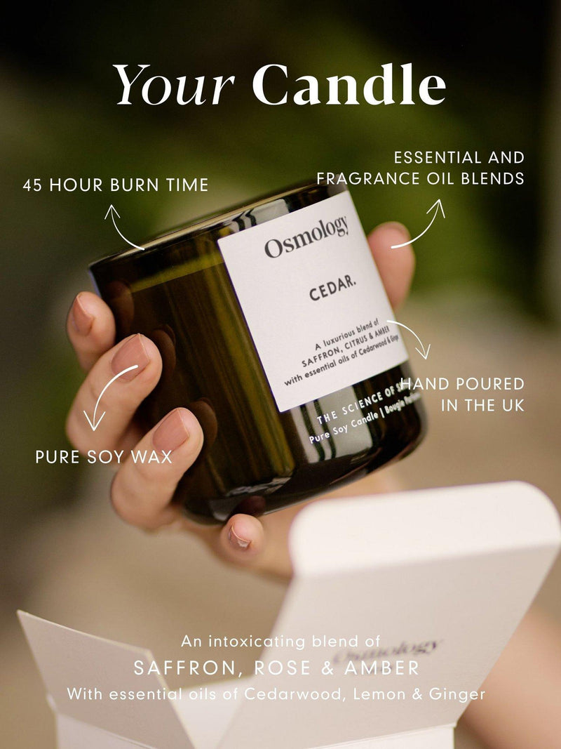Osmology Utility Cedar scented candle 200g - British product