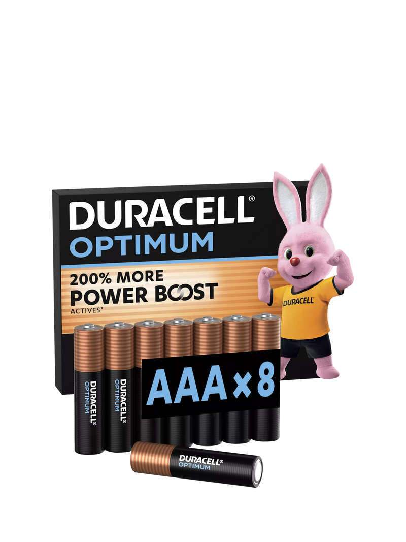 Duracell Optimum AAA batteries 8-pack (British brand)
