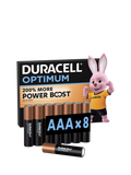 Duracell Optimum AAA batteries 8-pack (British brand)