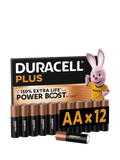 Duracell Plus AA batteries pack of 12, UK version