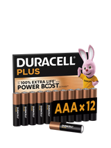 John Lewis Duracell Plus AAA Batteries Pack of 12- Buy online at McGrocer