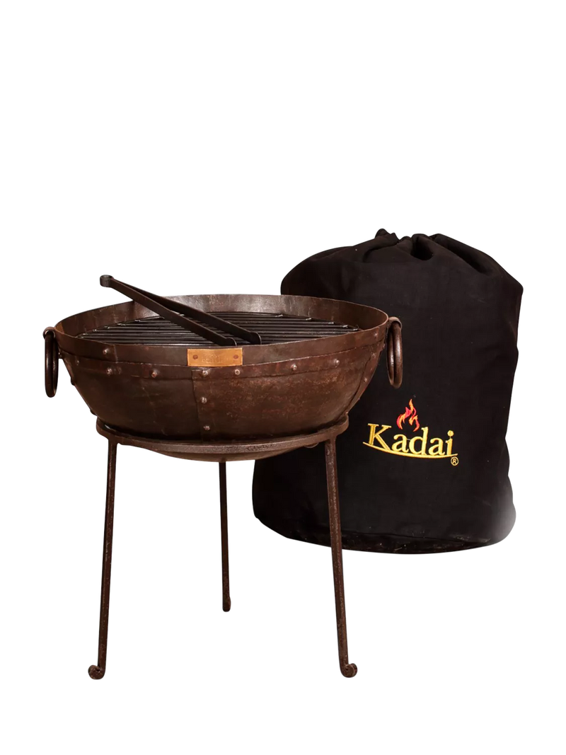 Kadai Travel BBQ kit with carry bag and stand 40cm, imported from the UK