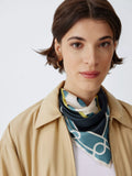 John Lewis Abstract Spot Print Square Silk Scarf 100 x 100cm