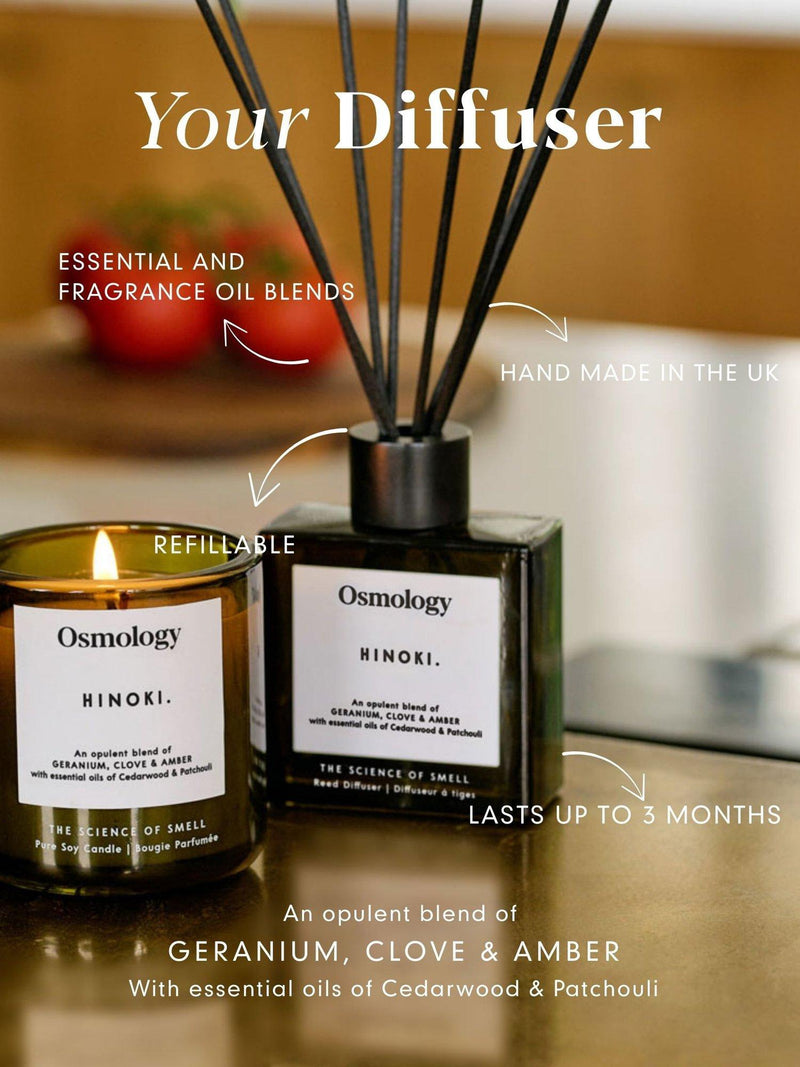 Osmology by Aery Hinoki reed diffuser 150ml, imported from the UK