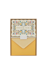 John Lewis Portico Floral Die Cut Thank You Cards Set of 10- Buy online at McGrocer