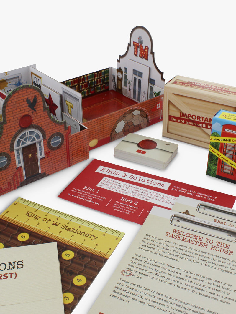 Ginger Fox Taskmaster escape room game puzzle set (British brand)