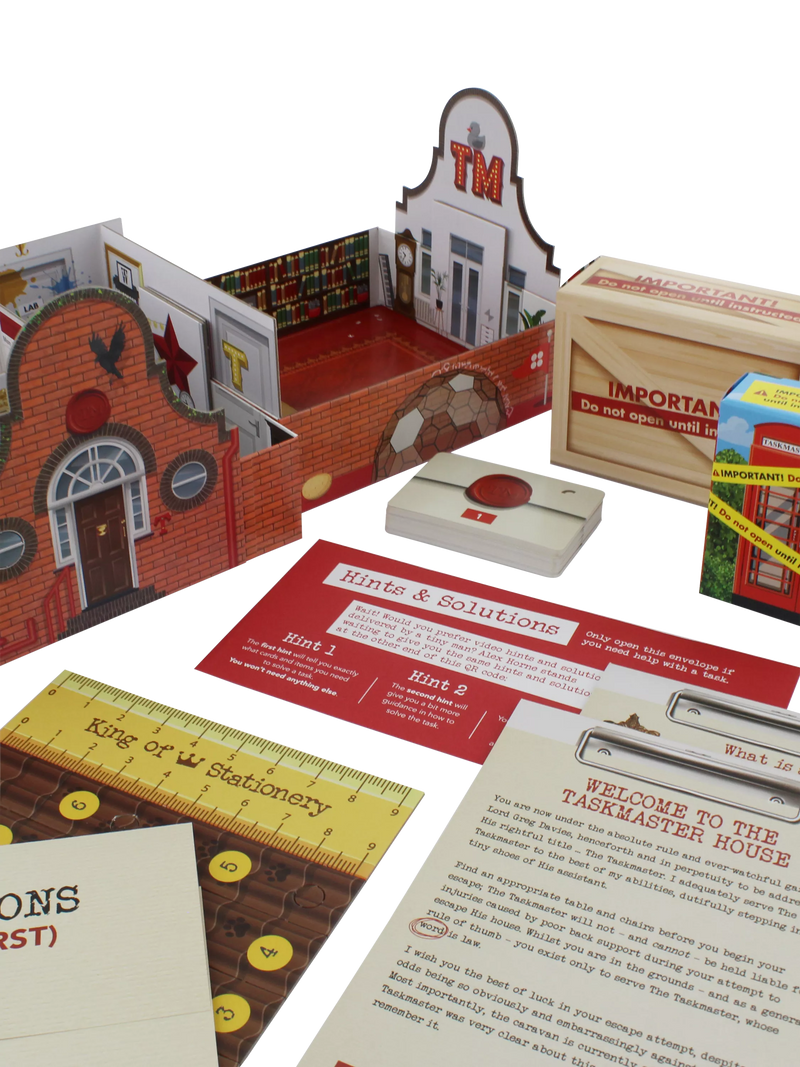 Ginger Fox Taskmaster escape room game puzzle set (British brand)