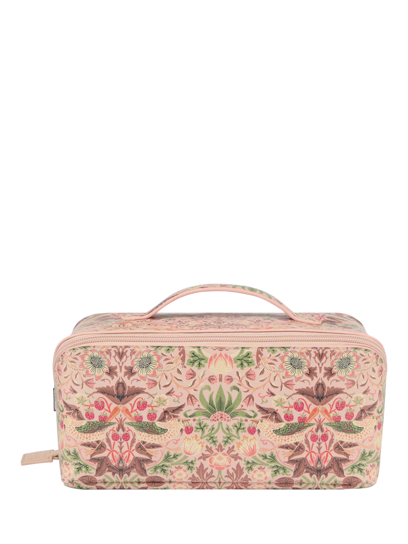 William Morris At Home Strawberry Thief lay flat wash bag UK version