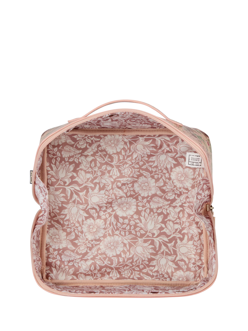 William Morris At Home Strawberry Thief lay flat wash bag UK version