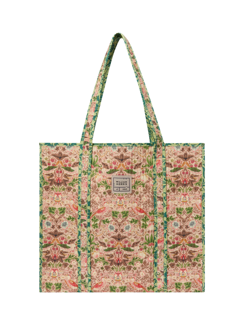 William Morris Strawberry Thief tote bag blue - British product