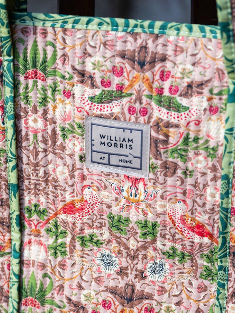 William Morris Strawberry Thief tote bag blue - British product