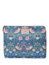 John Lewis William Morris At Home Strawberry Thief Zip Quilted Wash Bag, Blue- Buy online at McGrocer
